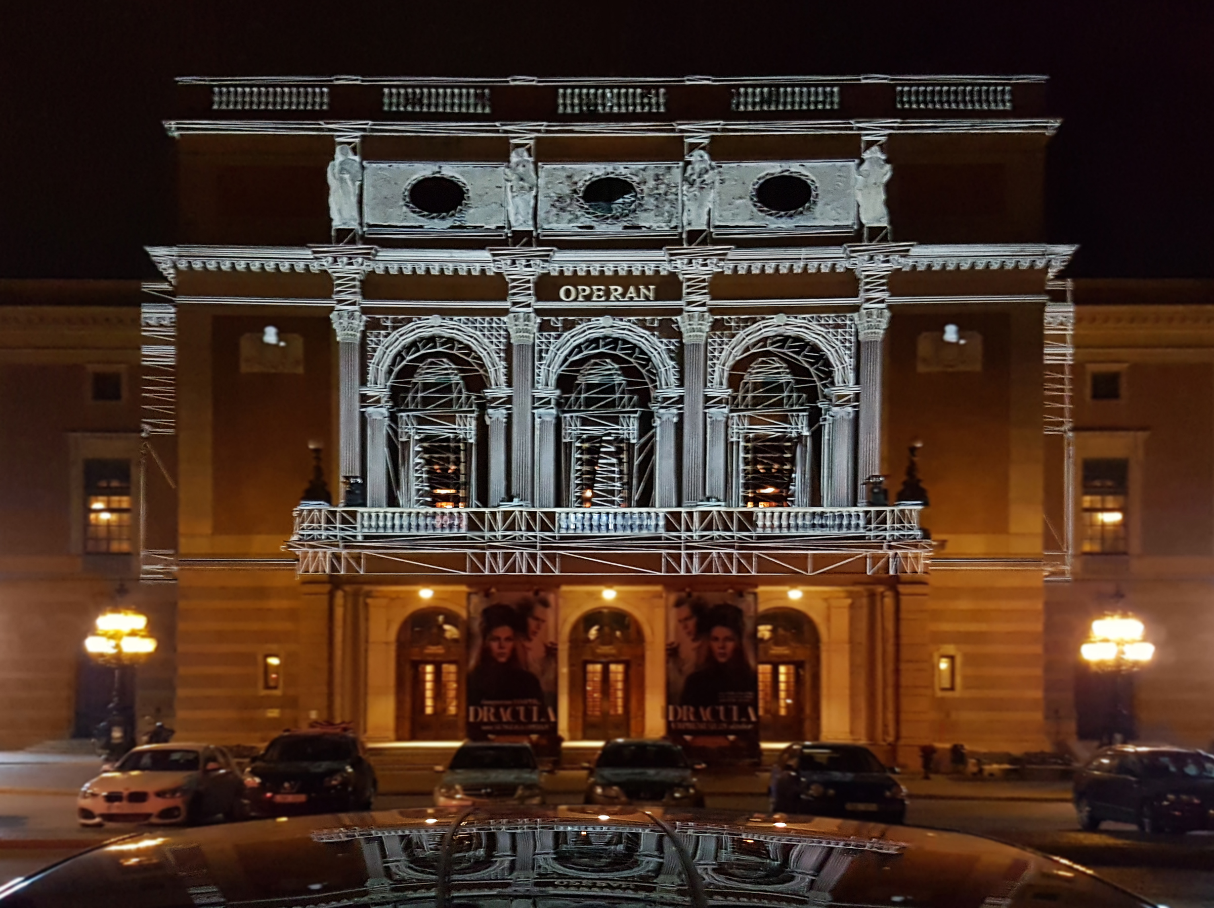 Swedish Opera House with projection